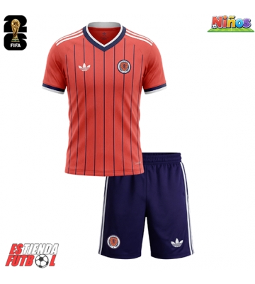 Escocia Segunda Equipación Niños Mundial 2026 Manga Corta (+ Pantalones cortos)
